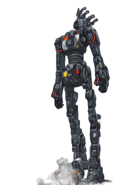 robot, staff, weapon, concept art transparent PNG cut-out