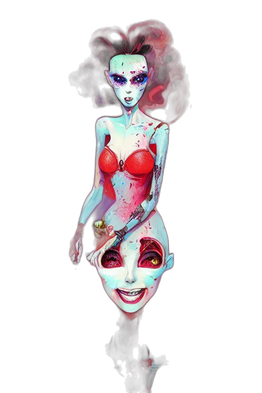 mask, concept art, comic book art, fantasy art transparent PNG cut-out