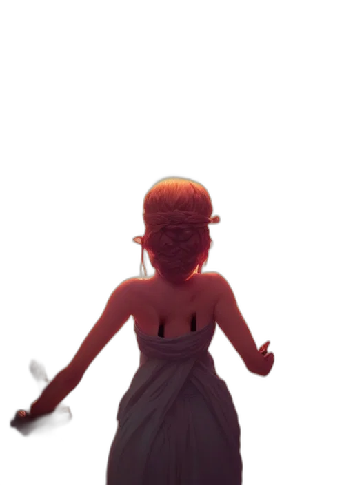 mask, staff, dress, creature transparent PNG cut-out