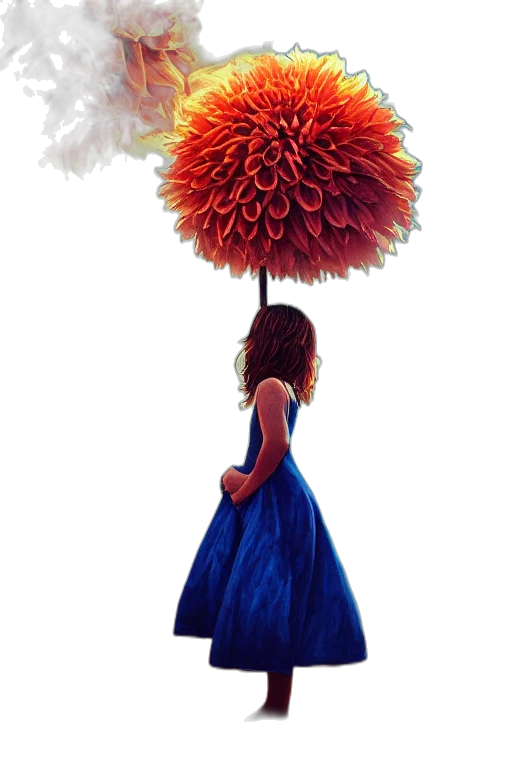 umbrella, dress, flower, crown transparent PNG cut-out