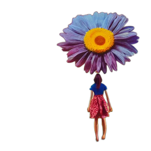 flower, dress, umbrella, crown transparent PNG cut-out