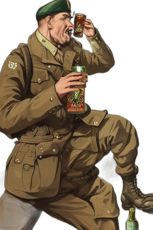 jacket, bottle, weapon, face transparent PNG cut-out