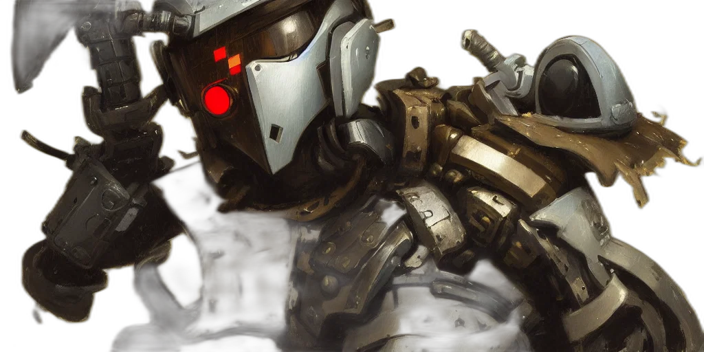 robot, concept art, 3d render, fantasy art transparent PNG cut-out