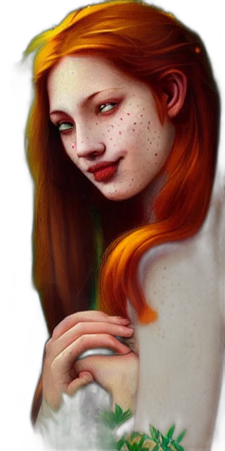 face, photorealistic, fantasy art, oil painting transparent PNG cut-out