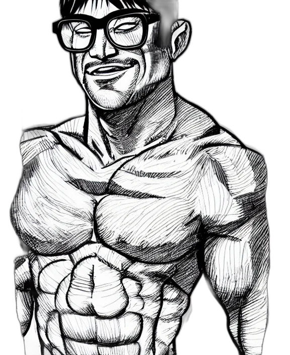 face, comic book art, cartoon, pencil sketch transparent PNG cut-out