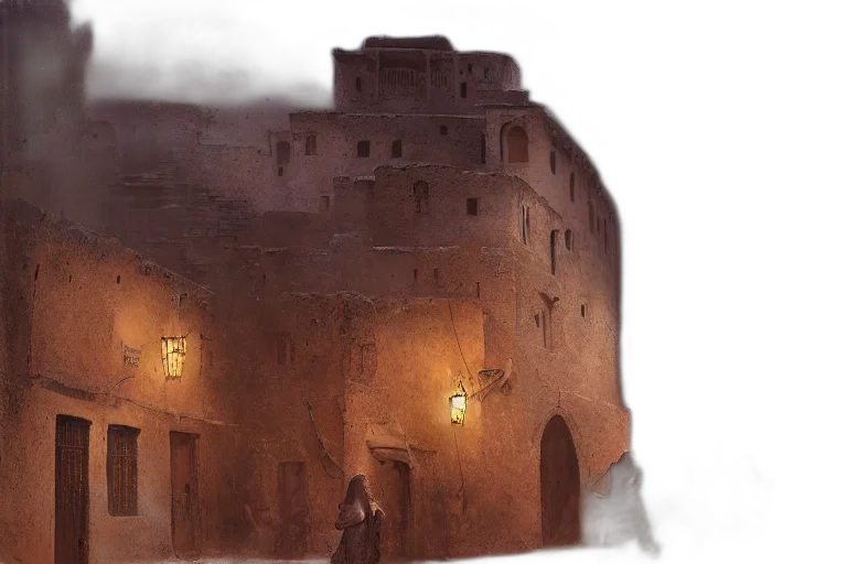 building, concept art, fantasy art, photorealistic transparent PNG cut-out