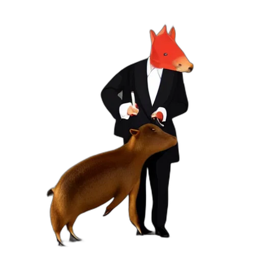 animal, staff, hat, creature transparent PNG cut-out