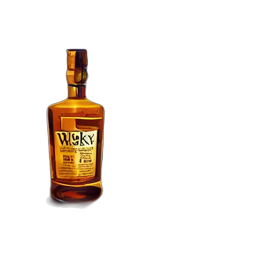 bottle, weapon, 3d render, whisky transparent PNG cut-out