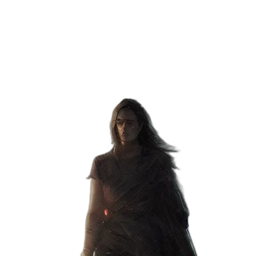 dress, creature, staff, sword transparent PNG cut-out