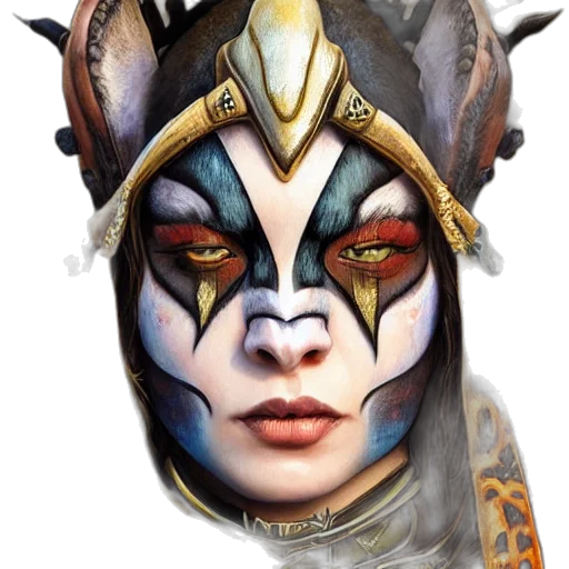 mask, face, jewelry, fantasy art transparent PNG cut-out