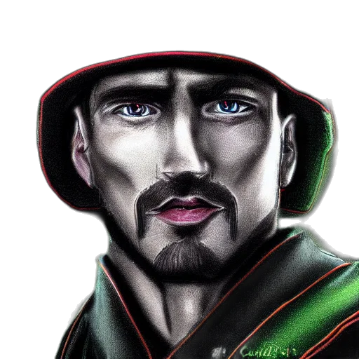 face, comic book art, photorealistic, fantasy art transparent PNG cut-out