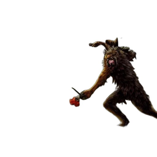 creature, staff, animal, mask transparent PNG cut-out