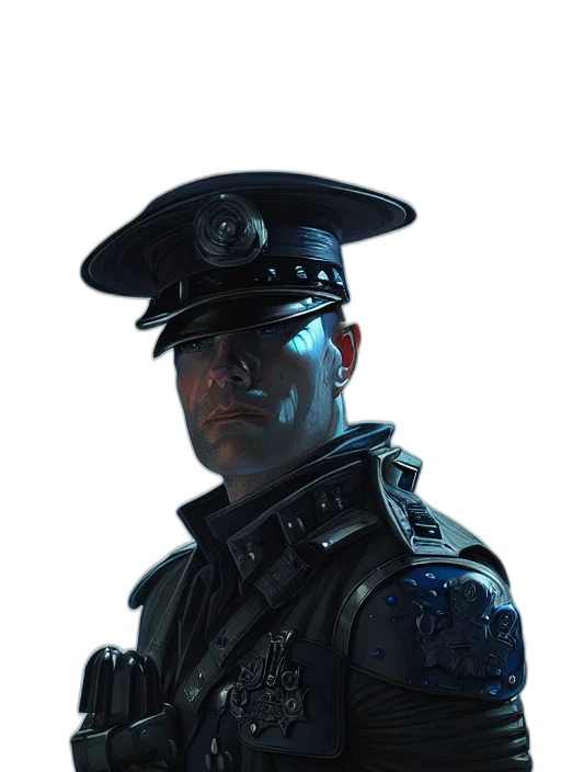 staff, face, robot, hat transparent PNG cut-out