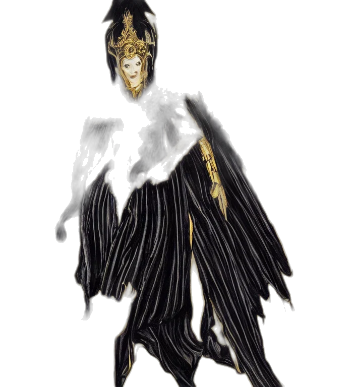 mask, crown, creature, dress transparent PNG cut-out