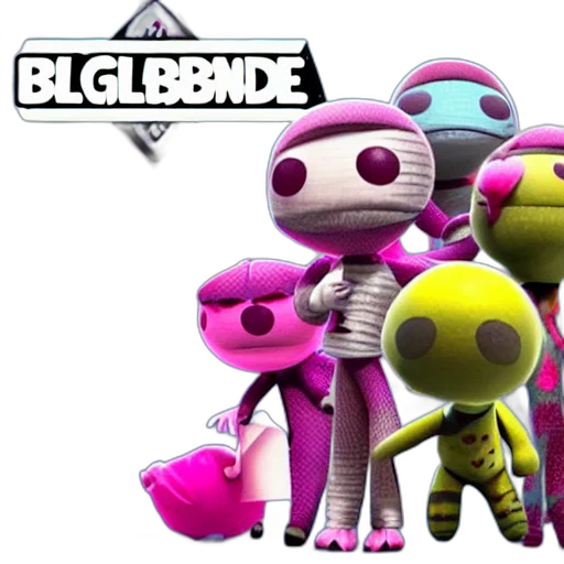3d render, concept art, littlebigplanet, level transparent PNG cut-out