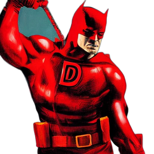 comic book art, concept art, 3d render, red transparent PNG cut-out