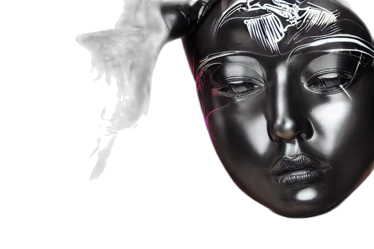 mask, face, crown, jewelry transparent PNG cut-out