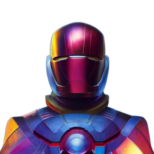 robot, face, 3d render, concept art transparent PNG cut-out