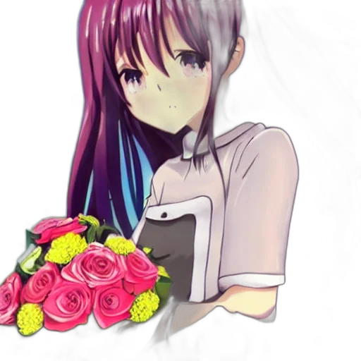 flower, staff, face, crown transparent PNG cut-out