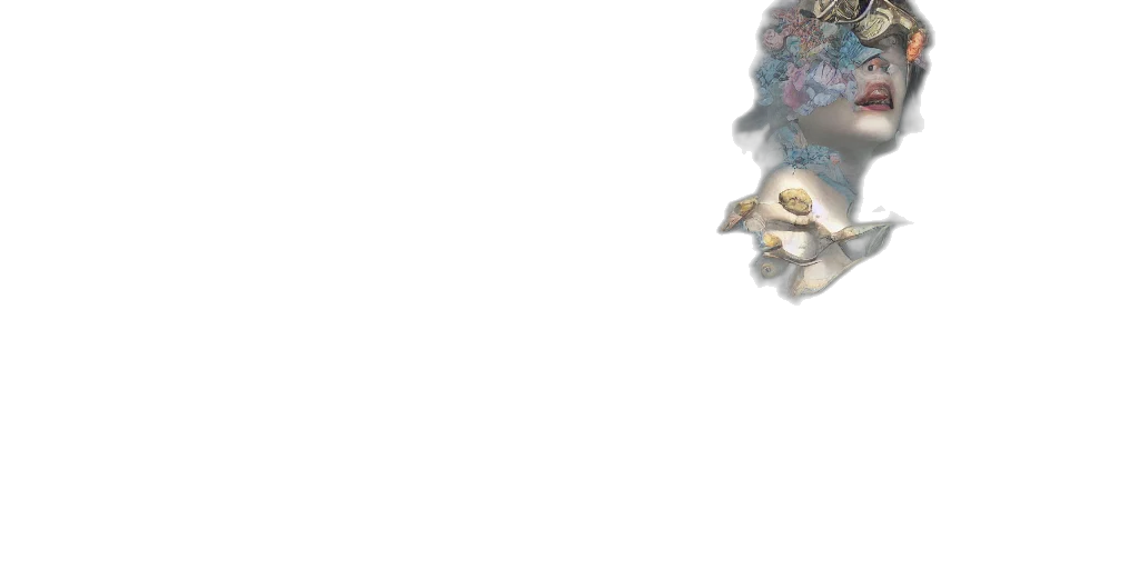 creature, dragon, flower, animal transparent PNG cut-out