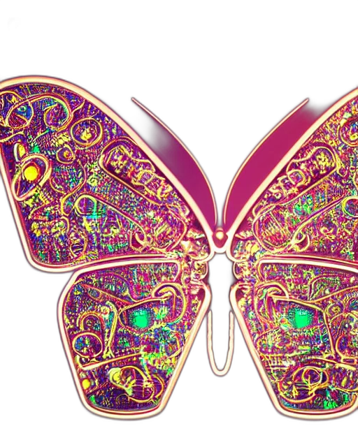jewelry, colorful, neon, futuristic transparent PNG cut-out