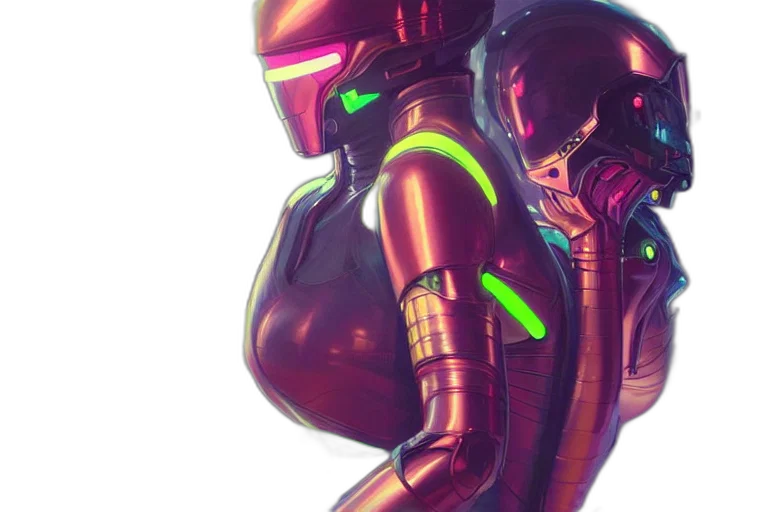 robot, cyberpunk, concept art, 3d render transparent PNG cut-out
