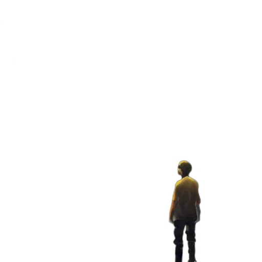robot, jacket, creature, staff transparent PNG cut-out