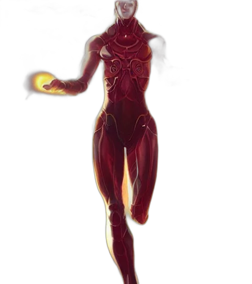 robot, creature, staff, weapon transparent PNG cut-out