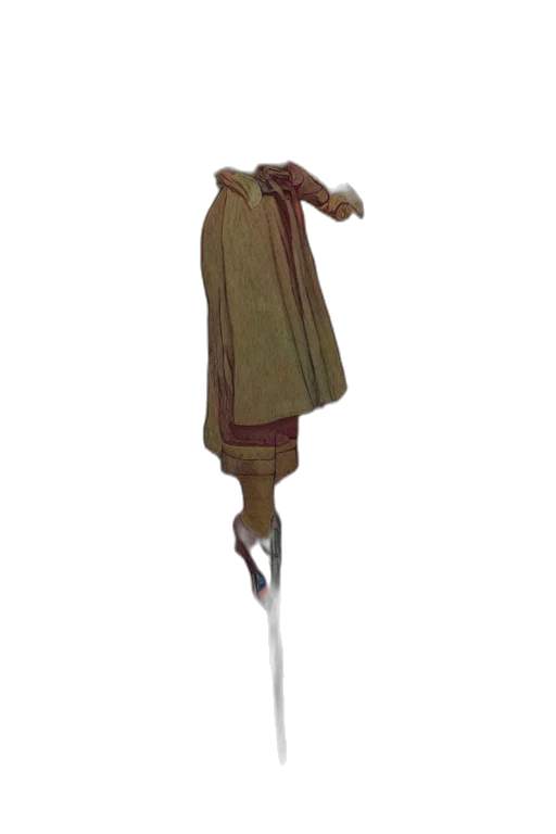 staff, umbrella, sword, jacket transparent PNG cut-out
