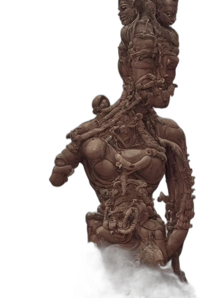 robot, jewelry, staff, face transparent PNG cut-out
