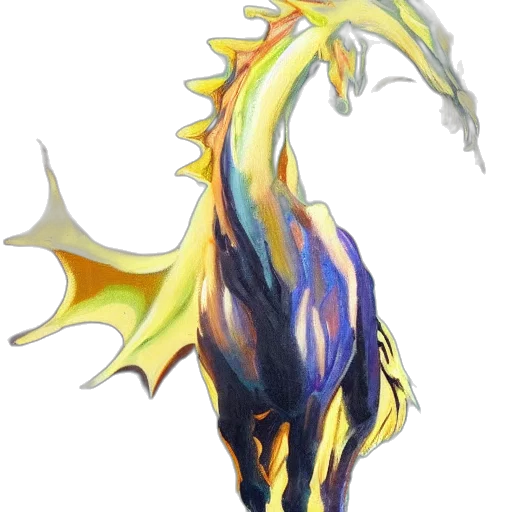 dragon, creature, animal, staff transparent PNG cut-out