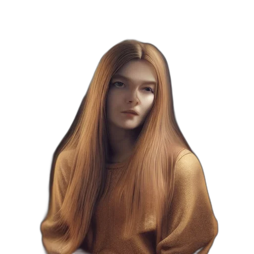 hair, dress, face, jacket transparent PNG cut-out