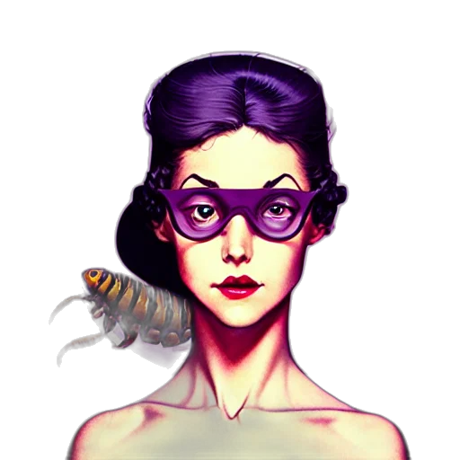 creature, animal, mask, fantasy art transparent PNG cut-out
