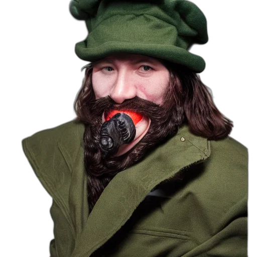 jacket, hat, mask, face transparent PNG cut-out