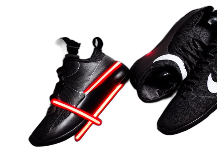 shoes, dark, product, still transparent PNG cut-out