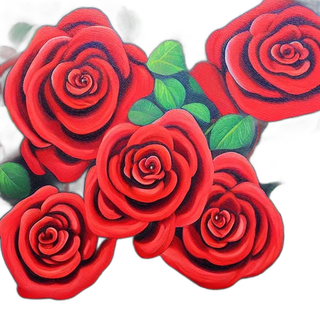 flower, jewelry, oil painting, photorealistic transparent PNG cut-out