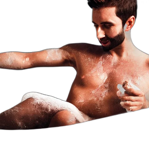 bottle, man, bathing, tub transparent PNG cut-out