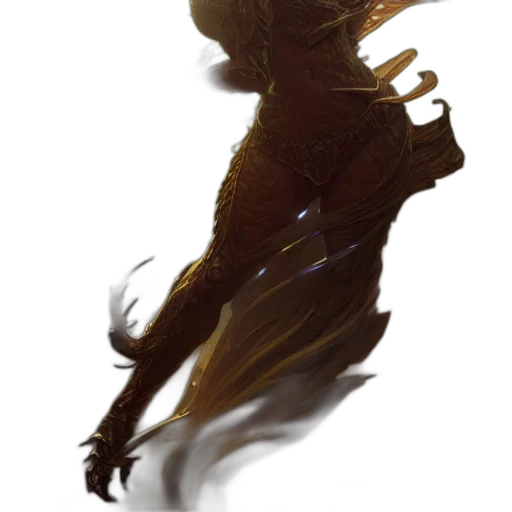 dragon, creature, mask, staff transparent PNG cut-out