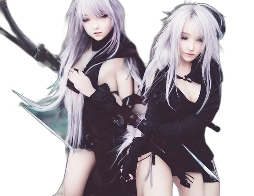 sword, fantasy art, anime, 3d render transparent PNG cut-out