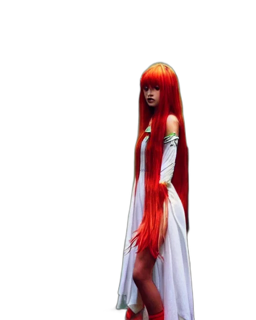 dress, hair, concept art, 3d render transparent PNG cut-out
