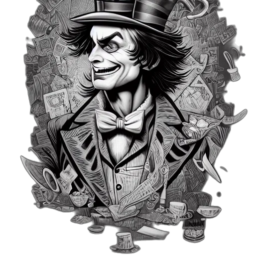 face, hat, mask, comic book art transparent PNG cut-out