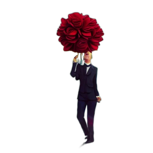 hat, crown, umbrella, staff transparent PNG cut-out