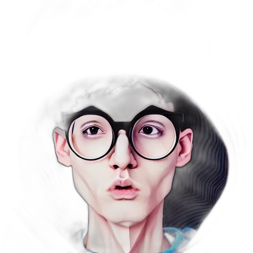 face, watercolor, photorealistic, cartoon transparent PNG cut-out