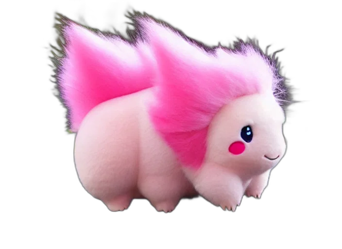 creature, animal, hair, 3d render transparent PNG cut-out