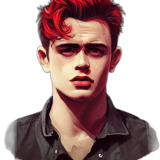 face, photorealistic, comic book art, cartoon transparent PNG cut-out