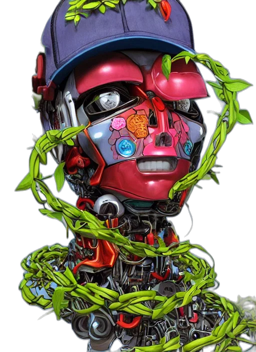 robot, mask, face, cyberpunk transparent PNG cut-out