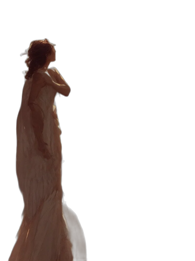 dress, creature, concept art, photorealistic transparent PNG cut-out