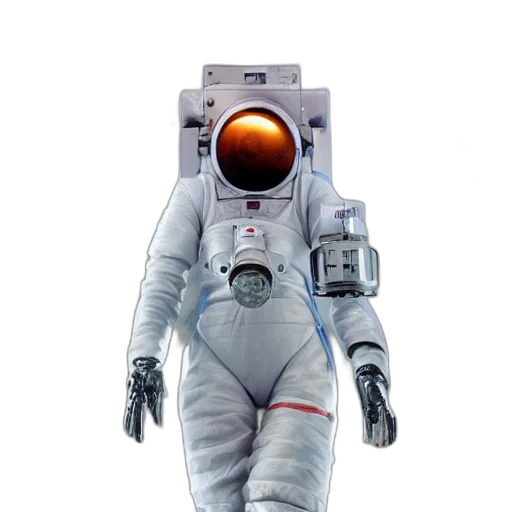 robot, staff, concept art, 3d render transparent PNG cut-out