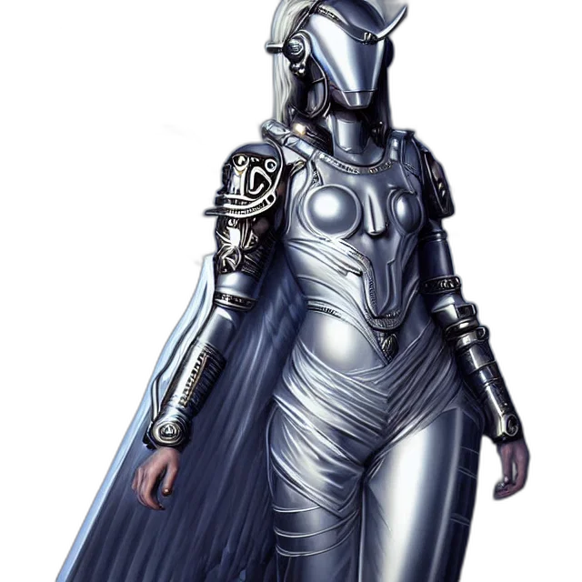 robot, dress, sword, concept art transparent PNG cut-out