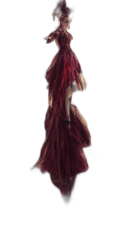 dress, hair, creature, crown transparent PNG cut-out